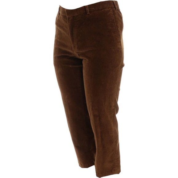 NWT LANDS' END TRADITIONAL STRETCH CORDUROY PANTS‎ COLOR CHESTNUT 37-UNHEMMED - Picture 2 of 9